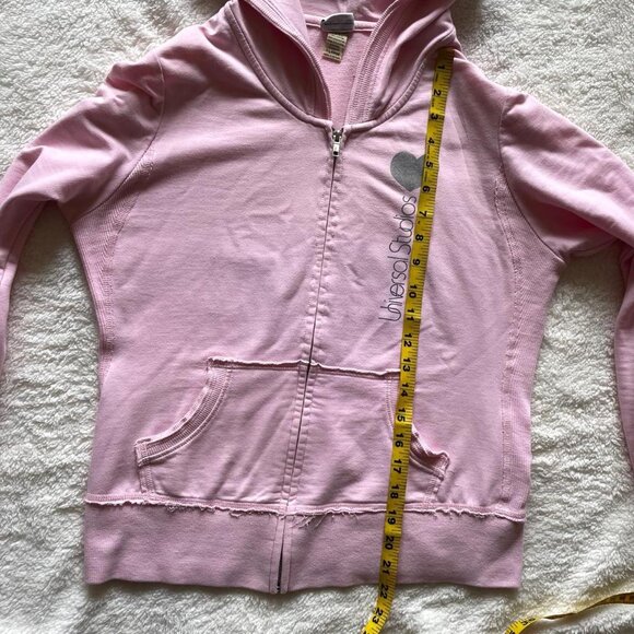Vintage Pink Universal Studios Heart Zip Up Hoodie - Picture 6 of 8